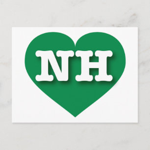 New Hampshire Green Heart - Big Love Postcard