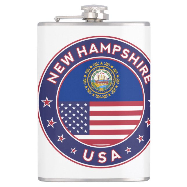 New Hampshire Hip Flask (Front)