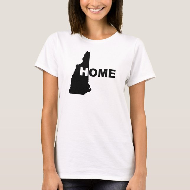 New Hampshire Home Away From State T-Shirt Tees (Front)