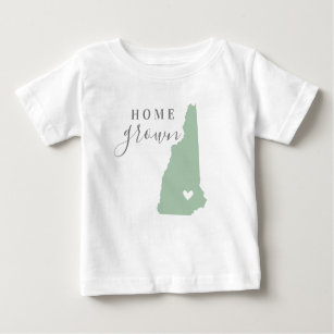 New Hampshire Home Grown   Editable Colours State Baby T-Shirt