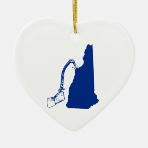 New Hampshire Ice Climbing Ceramic Tree Decoration
