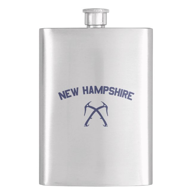 New Hampshire Ice Climbing Hip Flask (Front)