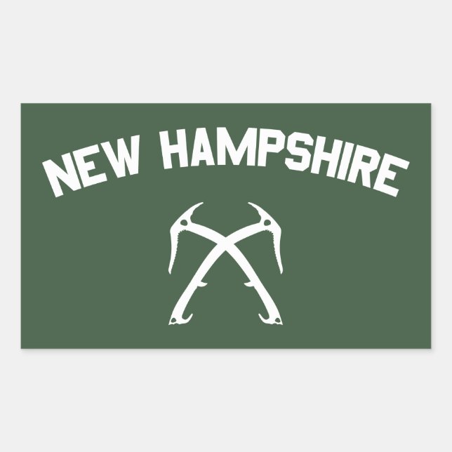New Hampshire Ice Climbing Rectangular Sticker (Front)