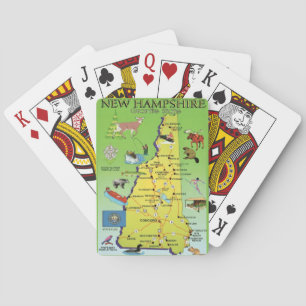  New Hampshire Illustrated  Map Playing Cards