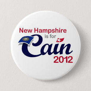 New Hampshire is for Cain! Button - Cain 2012