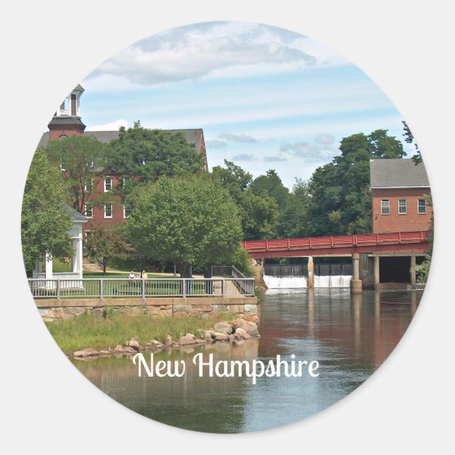 New Hampshire landscape Classic Round Sticker (Front)