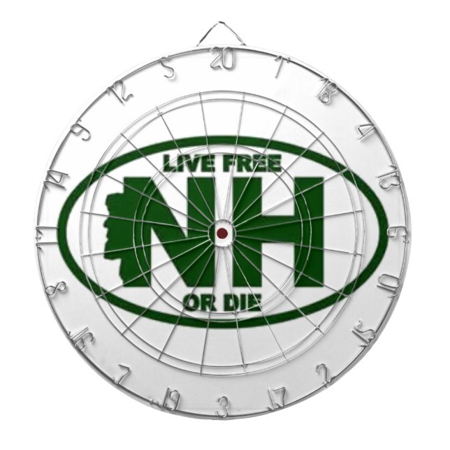 New Hampshire Live Fee or Die Dartboard (Front)