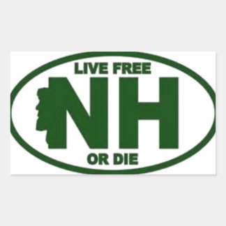 New Hampshire Live Fee or Die Rectangular Sticker
