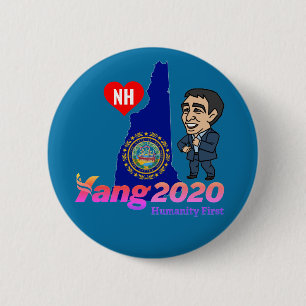 New Hampshire Loves Yang 6 Cm Round Badge