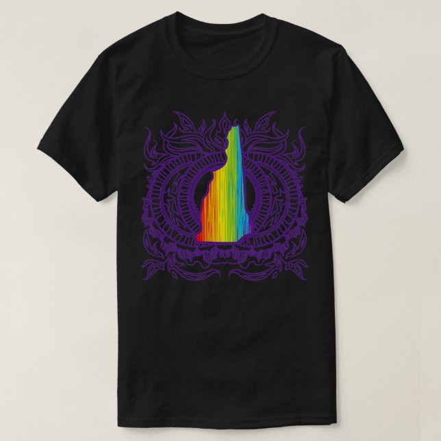 New Hampshire Mandala Pride T-Shirt (Design Front)
