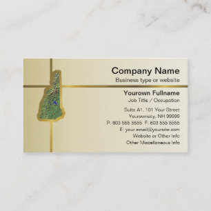 New Hampshire Map Business Card