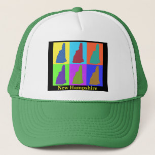 New Hampshire Map Trucker Hat