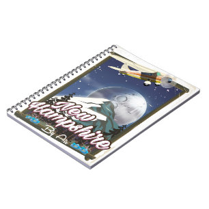 New Hampshire,Mount Washington travel poster Notebook