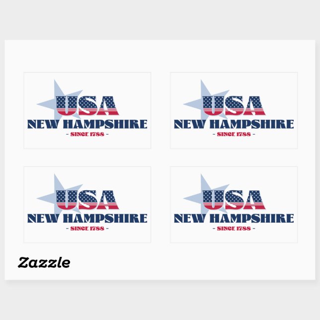 New Hampshire My Home State Sticker (Sheet)
