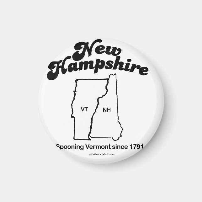 NEW HAMPSHIRE - "NEW HAMPSHIRE STATE MOTTO" T-shir Magnet (Front)