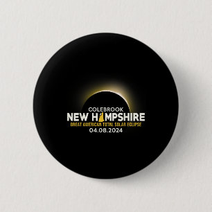 New Hampshire Nh Total Solar Eclipse 2024  6 Cm Round Badge