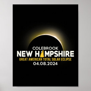 New Hampshire Nh Total Solar Eclipse 2024  Poster