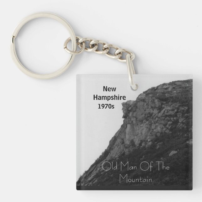 New Hampshire old man of the mountain  Key Ring (Front)