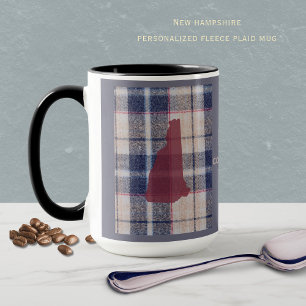 New Hampshire Plaid With State Outline Mug