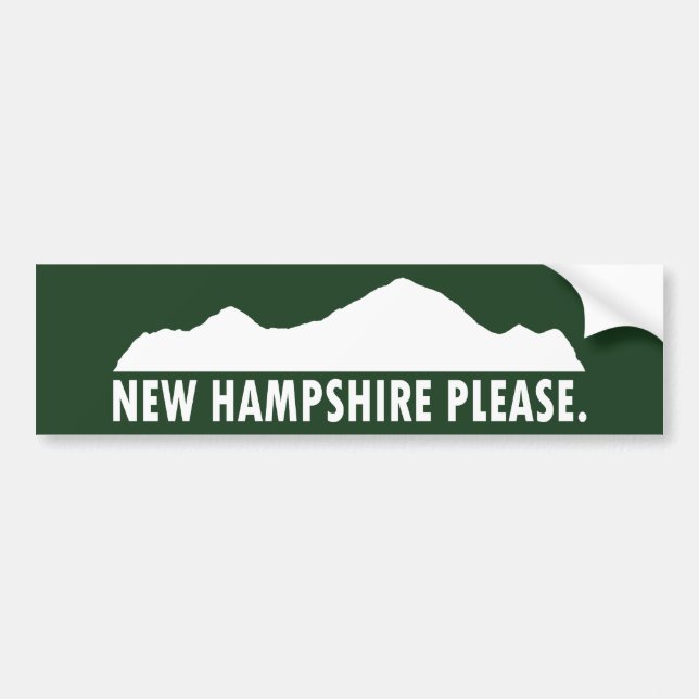 New Hampshire Please Bumper Sticker (Front)