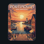 New Hampshire Portsmouth Travel Magnet<br><div class="desc">Portsmouth, New Hampshire, is a charming seaport city on the Piscataqua River, just inland from the Atlantic Ocean. Founded in 1623, it is one of the oldest cities in the United States and retains a rich colonial character with cobblestone streets, brick sidewalks, and meticulously preserved 18th-century buildings. The downtown area...</div>
