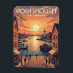 New Hampshire Portsmouth Travel Magnet<br><div class="desc">Portsmouth, New Hampshire, is a charming seaport city on the Piscataqua River, just inland from the Atlantic Ocean. Founded in 1623, it is one of the oldest cities in the United States and retains a rich colonial character with cobblestone streets, brick sidewalks, and meticulously preserved 18th-century buildings. The downtown area...</div>