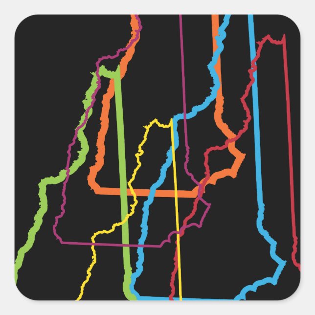 new hampshire pride blur square sticker (Front)