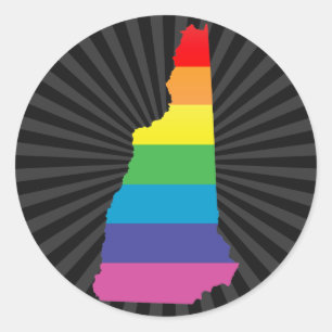 new hampshire pride. classic round sticker