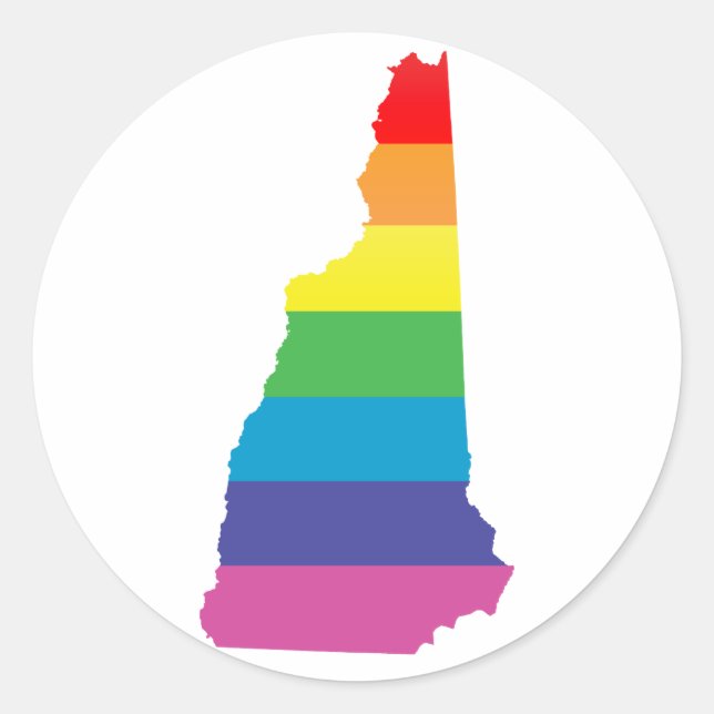 new hampshire pride. classic round sticker (Front)