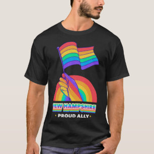 New Hampshire Proud Ally Pride Month LGBTQ LGBT Co T-Shirt
