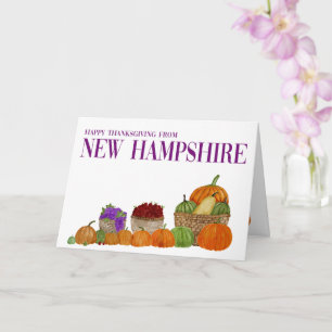 New Hampshire Pumpkins Thanksgiving Card