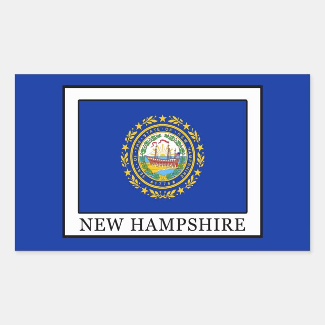 New Hampshire Rectangular Sticker (Front)