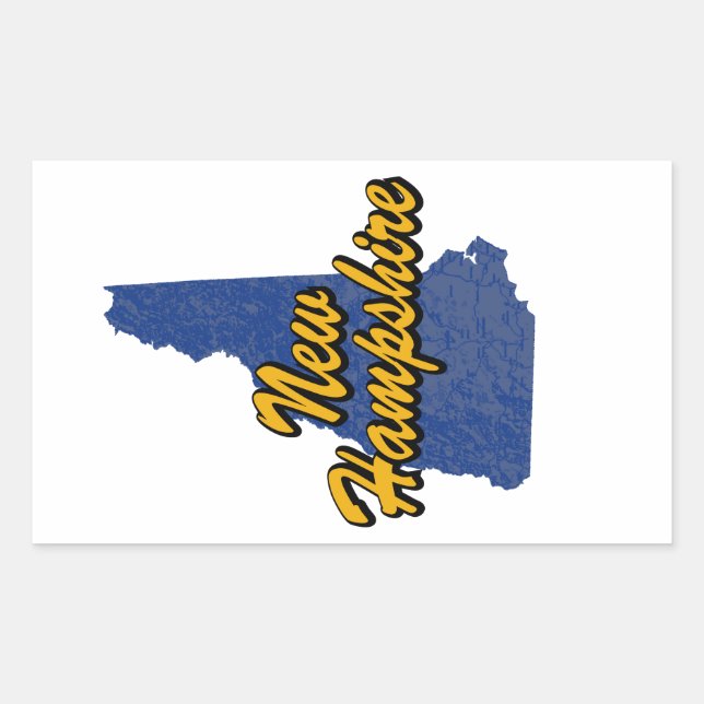 New Hampshire Rectangular Sticker (Front)