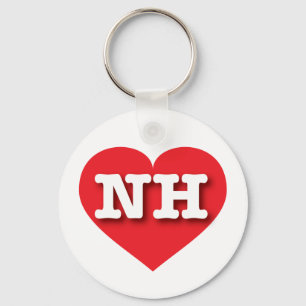 New Hampshire Red Heart - I love NH Key Ring