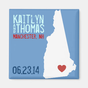 New Hampshire Save the Date - Customisable City Magnet