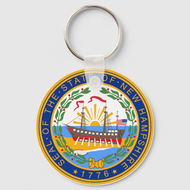 New Hampshire Seal Key Ring (Front)
