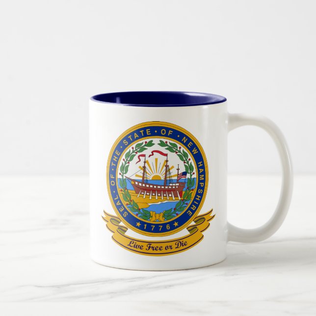 New Hampshire Seal Two-Tone Coffee Mug (Right)