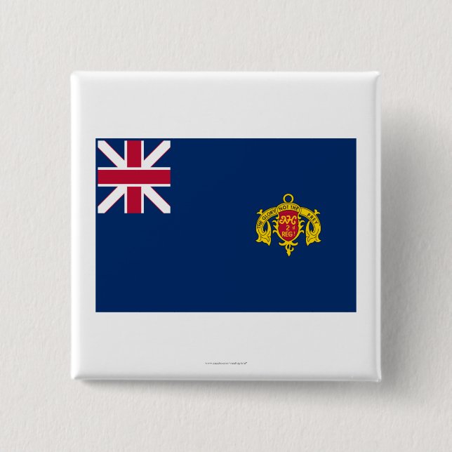 New Hampshire Second Regiment Flag 15 Cm Square Badge (Front)