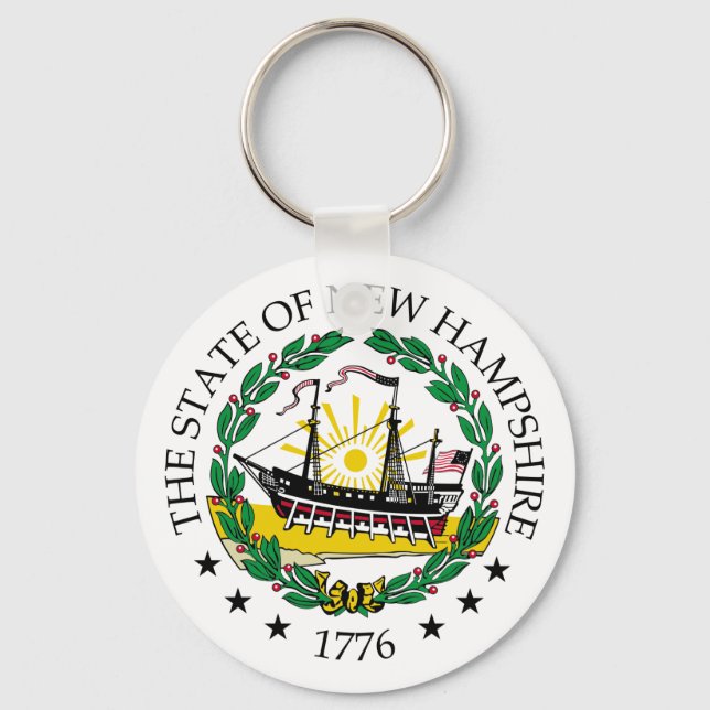 New Hampshire sign Key Ring (Front)