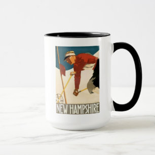 New Hampshire Ski Vintage Poster Mug