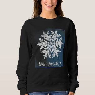 New Hampshire Snowflake For Skier & Snowboarder Ch Sweatshirt