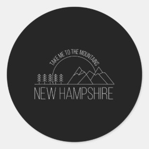 New Hampshire Souvenir Hiking Take Me To The Mount Classic Round Sticker