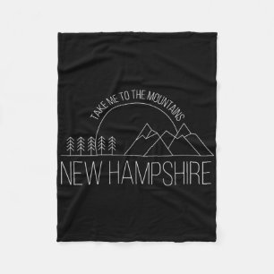 New Hampshire Souvenir Hiking Take Me To The Mount Fleece Blanket