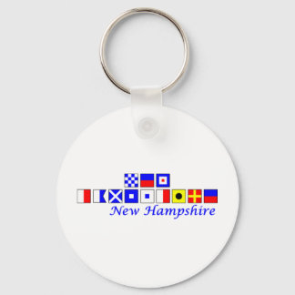 New Hampshire spelled in nautical flag alphabet Key Ring