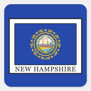 New Hampshire Square Sticker