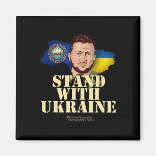 New Hampshire Stand With Ukraine Zelenskyy New Ham Magnet