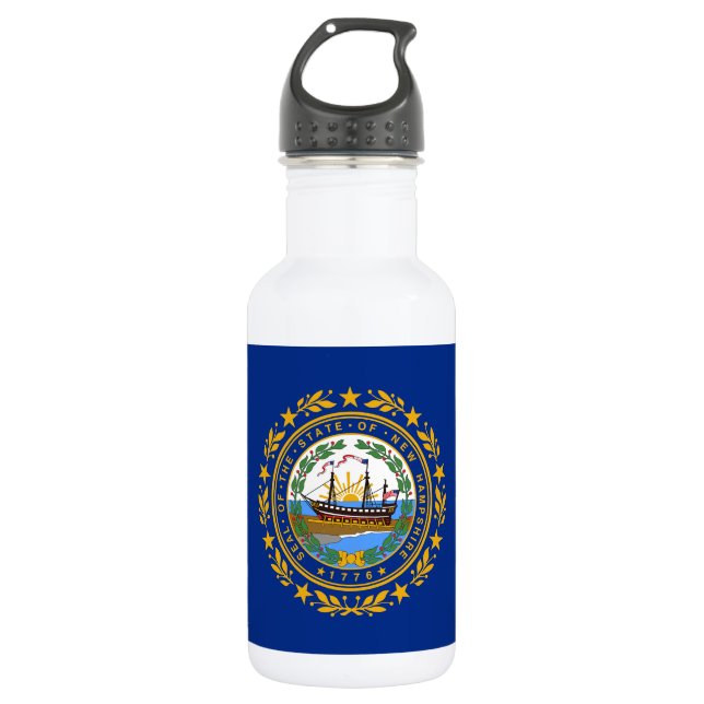 New Hampshire State Flag 532 Ml Water Bottle (Front)