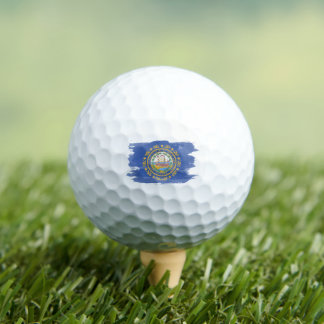 New Hampshire state flag brush stroke Golf Balls