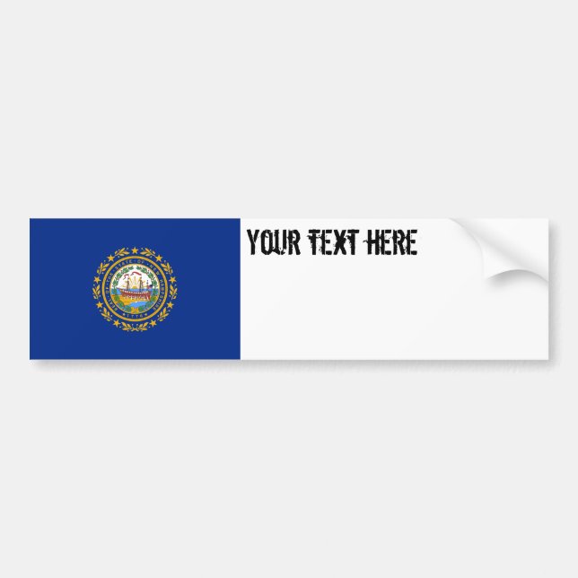 New Hampshire State Flag Bumper Sticker (Front)