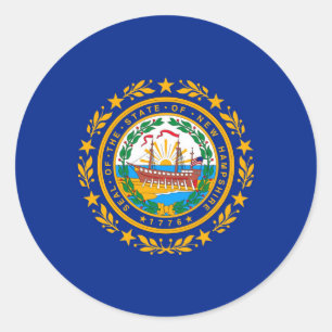 New Hampshire State Flag Design Classic Round Sticker